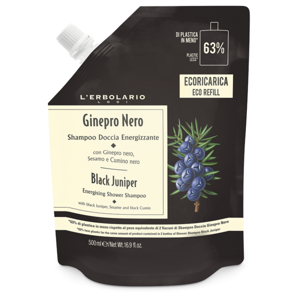 Ecoricarica Shampoo Doccia Energizzante Ginepro Nero