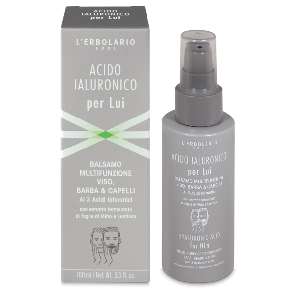 Balsamo Viso, Barba & Capelli Acido Ialuronico per Lui