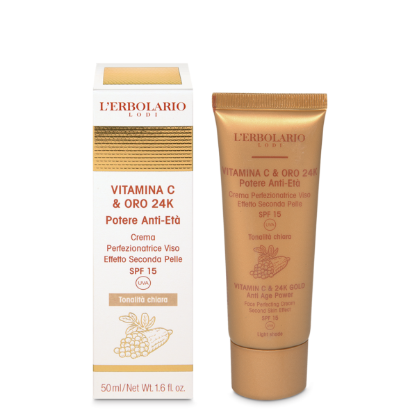 Crema Perfezionatrice Viso tonalità chiara Vitamina C & Oro 24K