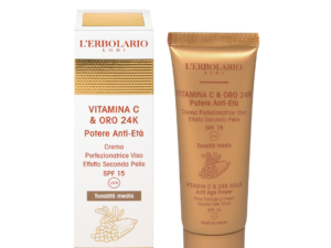 Crema Perfezionatrice Viso tonalità media Vitamina C & Oro 24K